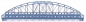 Preview: Long arch bridge 120 mm, double track, blue