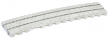 Concrete Track Curved, 2 x 15°, R=300 mm