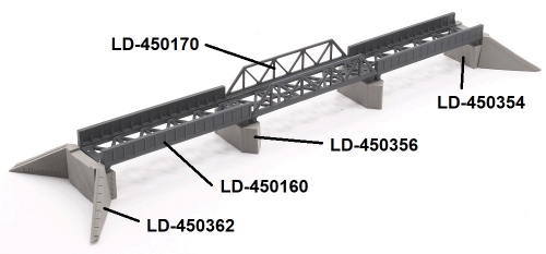 Iron plate bridge 60 mm, single track
