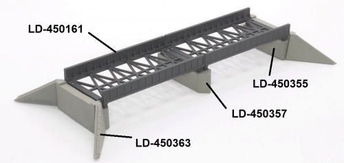 Half short double track pier, 2 pieces