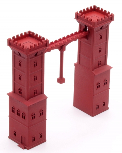 Bridge towers, 4 pieces, red