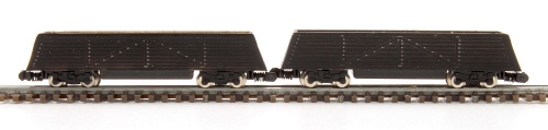 Set of 2 hopper waggons black