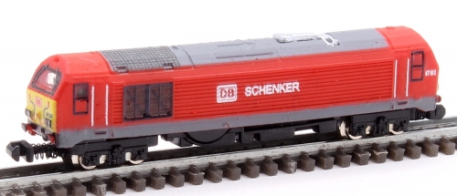 Class 67 loco in Red DB Schenker livery