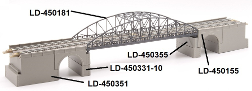 Preview: Lange Bogenbrücke 120 mm, zweigleisig