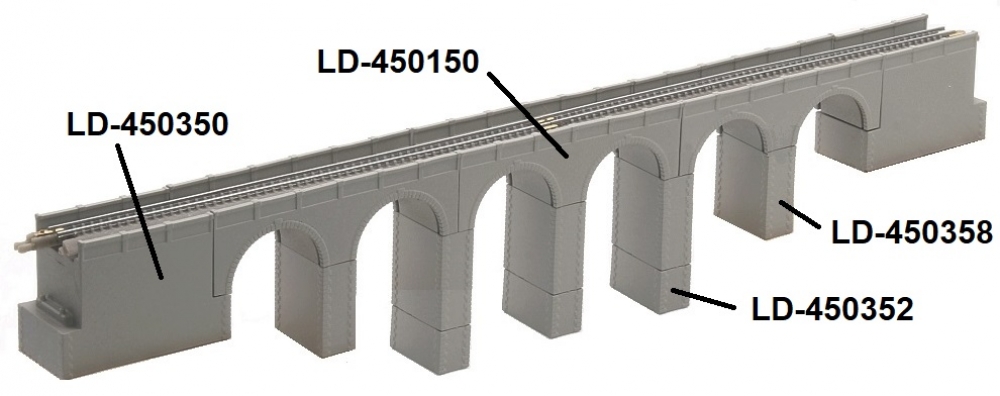 Short single track pillar, 2 pieces
