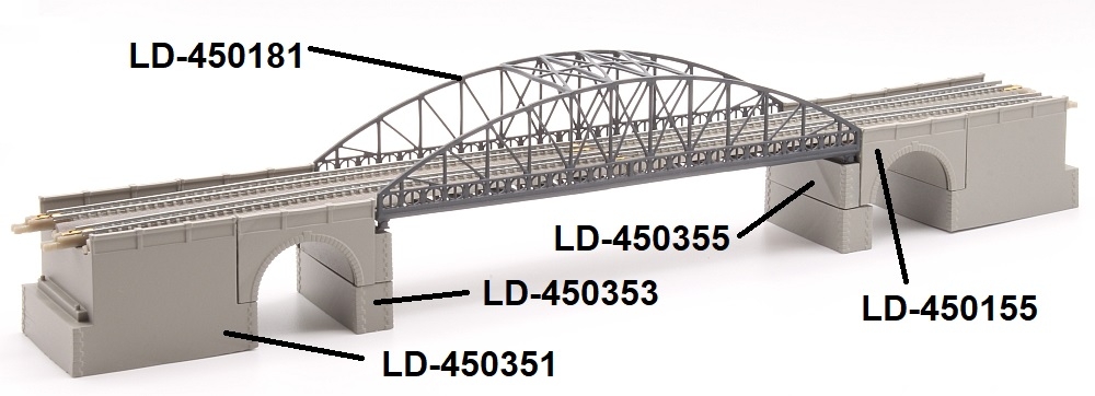 Long arch bridge 120 mm, double track
