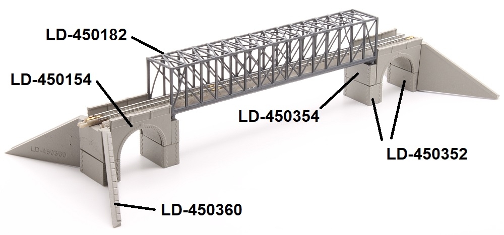 Truss bridge 120 mm, single track