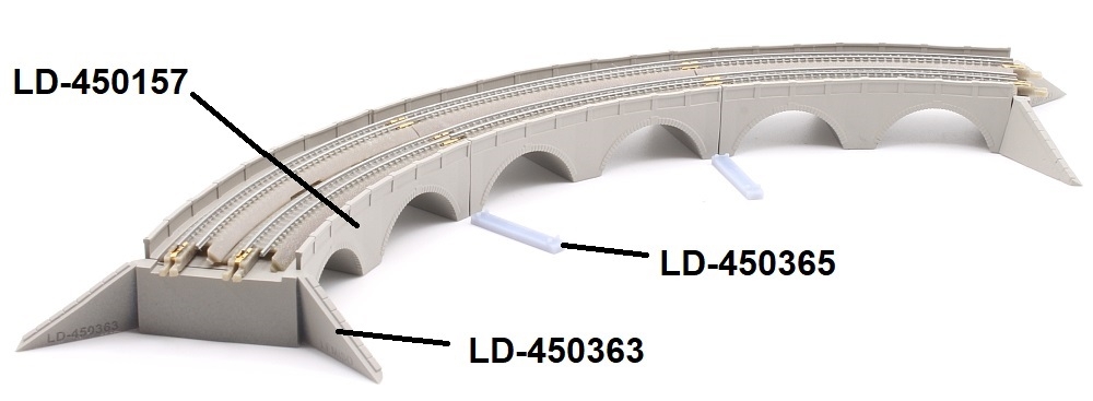 Viaduct double arch R145-R157, double track