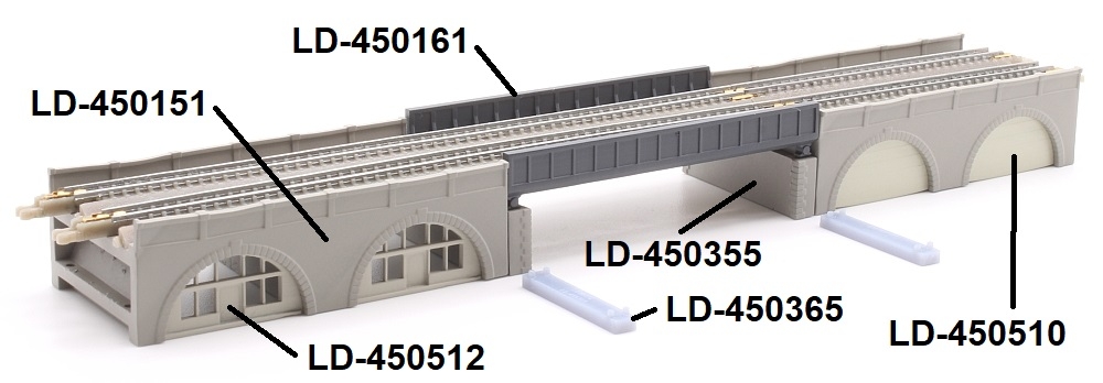 Entrance arcade low, 4 pieces