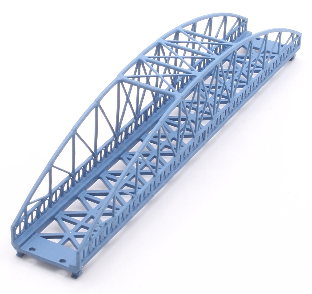 Long arch bridge 120 mm, single track, blue