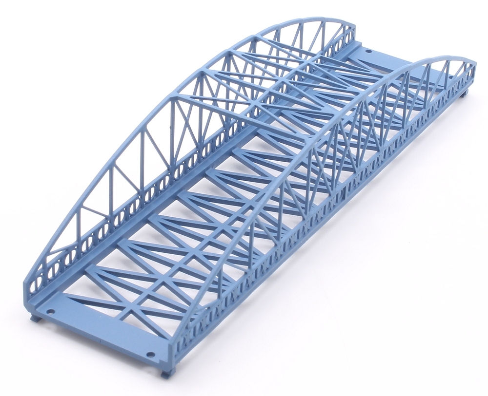 Long arch bridge 120 mm, double track, blue