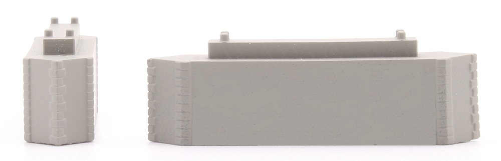 Short double track river pillar, 2 pieces