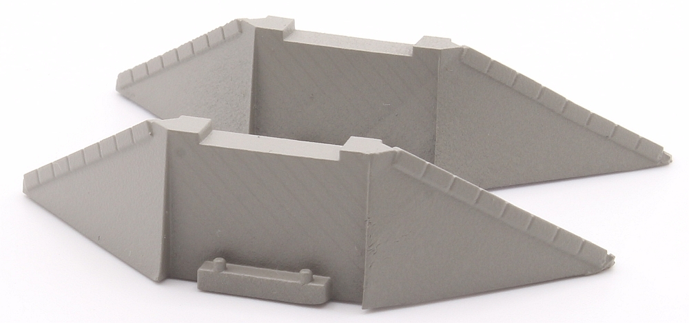 Wing wall low, single track, 2 pieces