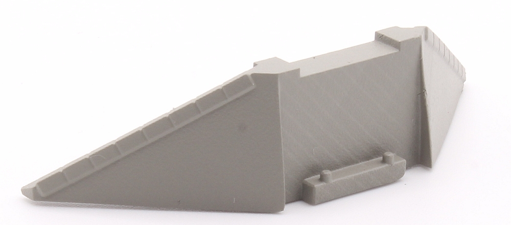Wing wall low, single track, 2 pieces