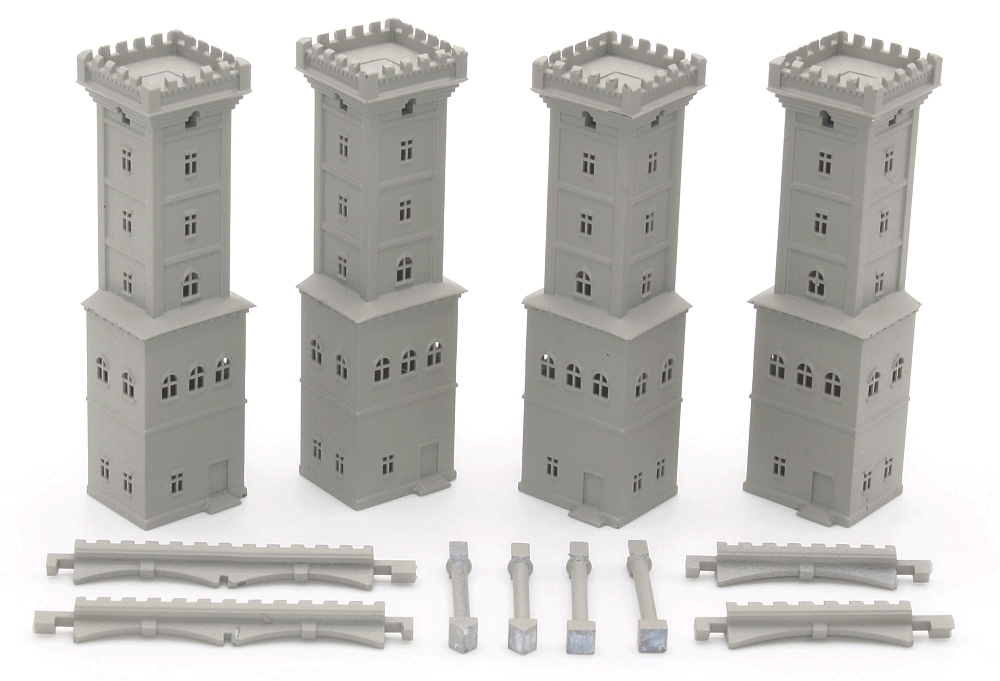 Bridge towers, 4 pieces
