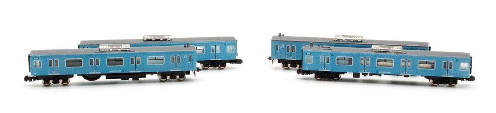 Japan Rail JR103 blue train set 4 pieces