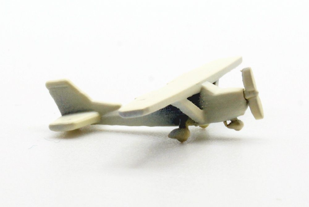 small plane and helicopter