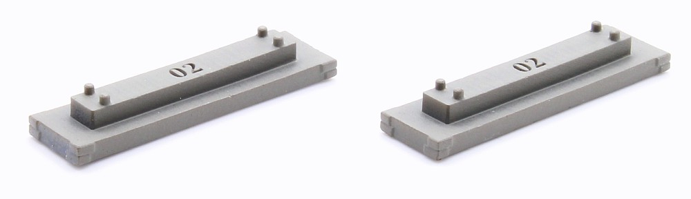 Pfeiler 2 mm zweigleisig, 2 Stück